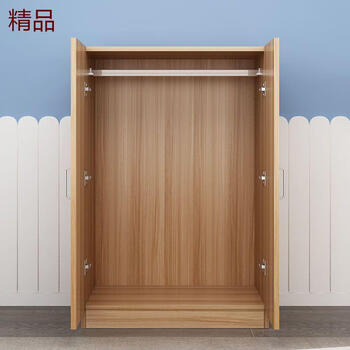 Yusenyi economical wardrobe solid wood assembly storage cabinet for home bedroom, two doors special price 120 high 80 wide 50 deep assembled