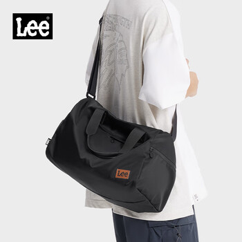 Lee sports fitness bag men's wet and dry separation short-distance travel luggage bag large capacity travel bag black