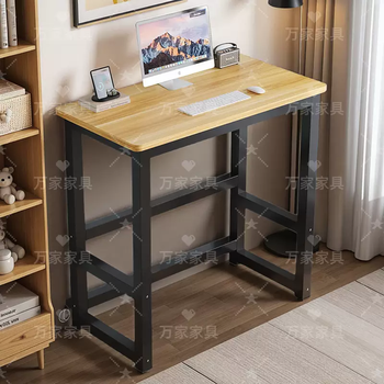 Yusenyike standing desk 100 home 110120cm high table workbench study table computer desk customization station length 50x width 40x height 100 default light walnut black frame other colors can be customized