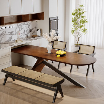 Aidoweijia creative solid wood dining table french semicircular wall-mounted dining table integrated sideboard living room small apartment minimalist dining table new zealand pine 140*80