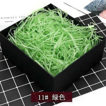 Raffia filling paper birthday wedding red gift box filling shredded brushed paper mixed paving wedding candy box fruit gift box green 10 catties wholesale price