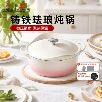 Wang yuanji enamel pot cast iron pot soup pot stew pot micro-pressure pot casserole soup pot seafood pot cooking pot