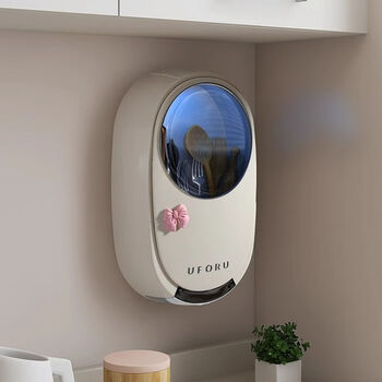 Other household chopstick sterilizer kitchen household small smart ultraviolet household covered rechargeable disinfection wall-mounted chopstick tube upgraded model - cream color disinfection + air drying. take a photo and get a bow.