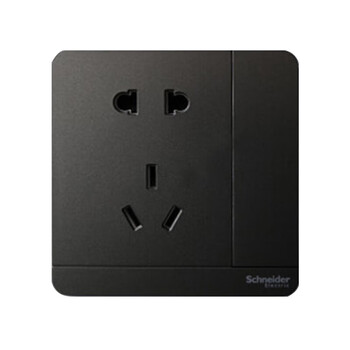 Schneider electric yishang series deep space gray with switch (single control) with protective door two/three-pole socket e8315_10us_dg_c1 five-hole with switch yishang deep space gray