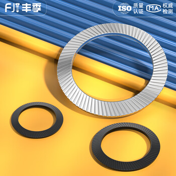 Fengji din9250 304 stainless steel/65mn manganese locking gasket anti-loosening self-locking double-sided dish-shaped anti-slip flat washer m33 5 pieces black iron