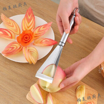 Palmerton stainless steel fruit divider, fruit ball spoon, multi-functional triangle push knife, round spoon, ball digging and carving artifact sanhu-triangle push knife