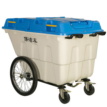 400l four-wheel cleaning truck municipal property sanitation trolley sanitation garbage truck large grass green 400l