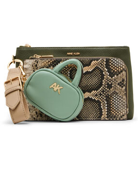 Anne klein 3-piece wristband set dark olive dark olive xs size anne klein 3 dark olive x-small