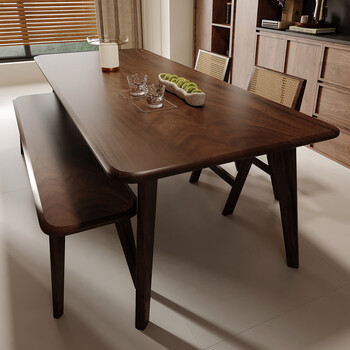 Daoyu solid wood dining table chinese antique style home dining rectangular table restaurant designer long table living room high-end dining table size and color support customization