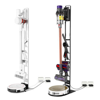 Suitable for vacuum cleaner storage bracket puppy chuimi vacuum cleaner bracket sweeping robot storage rack white sweeping machine vacuum cleaner integrated storage 4 layers