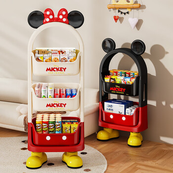Youqin snack rack living room floor-standing multi-layer home bedroom bedside table children's toy trolley storage rack
