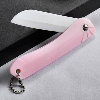 Ceramic knife folding ceramic knife zirconia ceramic blade rust-free folding fruit knife knife portable knife cutting 60 and above 8cm