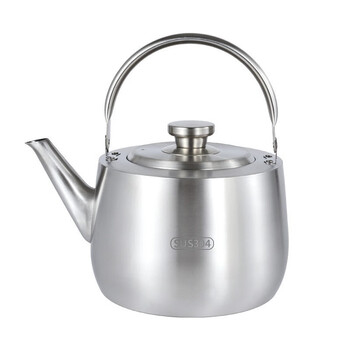 Oukehong 304 stainless steel large capacity golden soup kettle hot pot special kettle extra thick soup kettle (silver) 5l 1 piece
