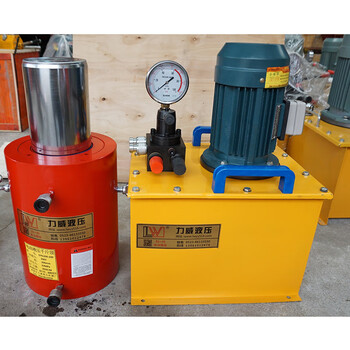 Huili electric hydraulic jack large tonnage 200 ton separate oil pump vertical cylinder split hydraulic oil pump 800 ton stroke 200mm (pump not included)