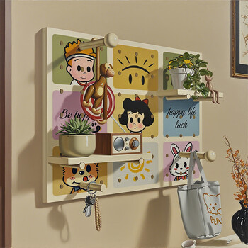 Ersijia hole plate storage rack wall punch-free natural gas meter shield decorative painting electric meter box vertical shield artifact horizontal section 50*40 (accommodates 42*32)