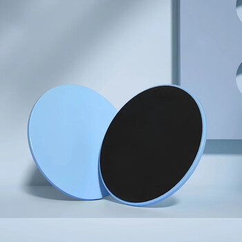 Miaopule fitness home yoga pilates slim leg trainer sports frog lying artifact knee pad sliding board pair blue pilates tray