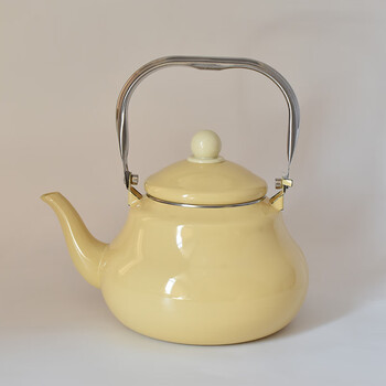 Fat donglai same style kettle gas enamel custard solid color enamel kettle teapot brewing medicine milk tea kettle electric internal and external custard 2.5l 1.5l-2.5l (see options for details)