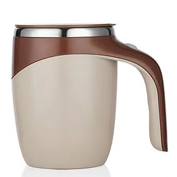 Meikejie 2025 electric stirring coffee cup rechargeable lazy fully automatic stainless steel rotating magnetic smart office water cup classic coffee battery 1 second speed capacity + whole body 400ml upgraded 304 stainless steel/power