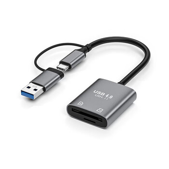 Huaqiangbei high-speed card reader all-in-one type-c interface sd4.0 memory card slr camera photo reading uhs-ii suitable for apple 15/16 mobile phone ccd canon sony rich typec+usb dual interface 4.0 high-speed card reader supports sd usb3.2 gen 1