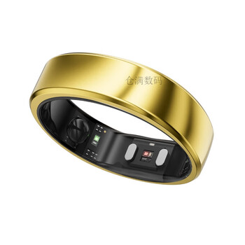 Ringconn smart ring monitors heart rate, blood oxygen, sleep breathing, predicts women's menstrual period, long battery life, yaoyang gold no. 8 (18.20mm)
