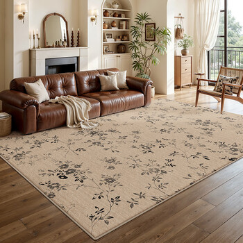 Y u-live carpet living room french retro medieval style 2025 new no-wash wipeable waterproof and anti-fouling sofa floor mat high-end s imitation cashmere-huajian shimeng 200 300cm best-selling recommended size