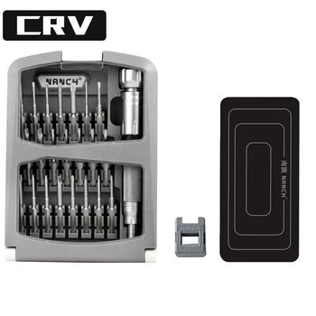 Nanqi 22-in-1 precision combination screwdriver crv steel desktop notebook digital repair tool set classic 22-in-1 set crv steel + magnetic pad plus magnet