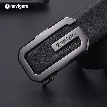 Navigare italian small sailing belt men's automatic buckle belt men's first-layer cowhide inner buckle trouser belt birthday gift