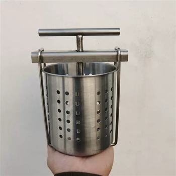 Yusenyi distiller's grain press juicer stuffing fruit j traditional chinese medicine machine hand vegetable water squeezing stainless steel juice squeezer dynamic honey press 15 liter stainless steel small juicer comes with 2 filters