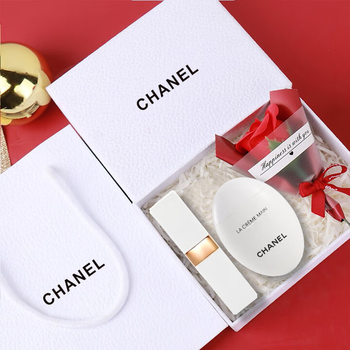 Chanel lipstick and perfume combo set gift box confession set valentine's day and christmas gift for wife and girlfriend white tube 920+ pebble hand cream refreshing set