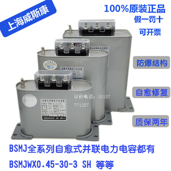 Bsmj0.45-10 15 20 25-3 self-healing parallel reactive power compensation power capacitor bsmj0.45-25-3