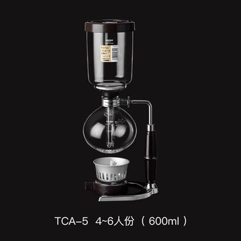 Japanese original siphon pot hario siphon coffee pot heat-resistant glass coffee machine set hario siphon pot for 5 people, free 5-piece gift bag