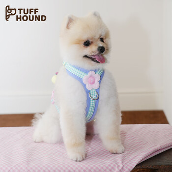 Tuffhound it willing dog harness leash dog rope explosion-proof lightweight vest type tf064 blueberry pattern m