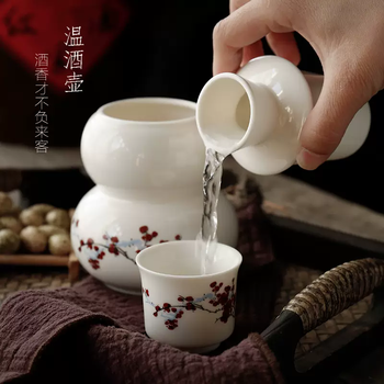 Yusenyi blue and white porcelain wine warmer household warm wine pot chinese rice wine scalding set wine glass father gift set logo more styles you can customize 3 pieces