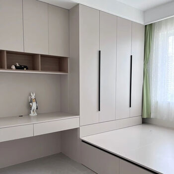 Pupan room customization of the overall small-sized house bedroom, bed and wardrobe integrated combination design drawings eco-board room study bedroom bay window customization