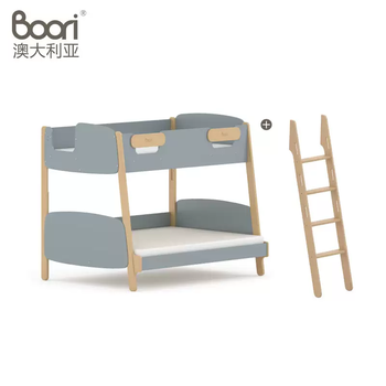Boori avalon imported solid wood bunk bed, double bunk bed, upper and lower bunk bed, children's bed, high and low bed, escalator bed (blueberry color), buy a mattress and get a conversion part, variable double bed, 1500mmx2000mm, more combinations