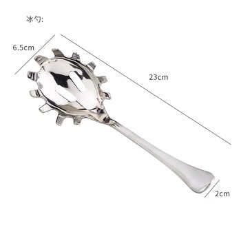 Yusenyi bar ktv stainless steel double-layer insulated ice bucket ice clip champagne wine ice bucket handle thickened ice bucket ice cube ice scoop (silver) 1l ice scoop (silver)