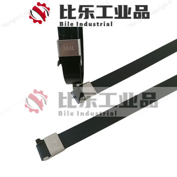 Industrial black pvc coated stainless steel 304l cable tie black 16*500 (100 pieces/pack) ss316