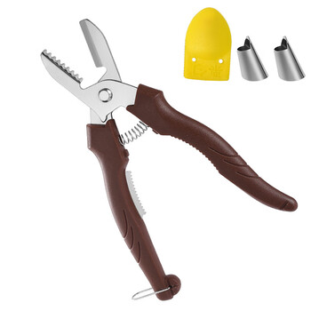 Fat donglai's same chestnut open shears for peeling chestnuts, chestnut knife, chestnut open shears and shelling device for peeling and shelling chestnuts, brown chestnut shears, 2 armor sets, chestnut spoons