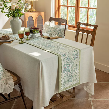 Yusenyi french tablecloth coffee table table flag dining table light luxury high-end american retro high-end tv cabinet tea table long bed flag xiangxiang princess square corner table flag 35x160cm