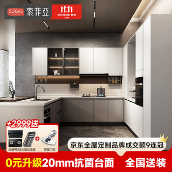 Sofia cabinets whole house customized integrated kitchen cabinets and stoves integrated quartz stone countertops kitchen cabinets wall cabinets 7m cabinets 3m floor cabinets + 3m countertops + 1m wall cabinets