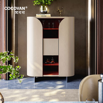 Van coco italian light luxury solid wood sideboard living room modern simple wall storage high-end multifunctional wine cabinet tea cabinet adison wine cabinet