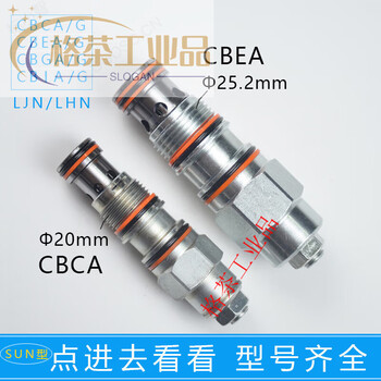 Threaded cartridge hydraulic balance valve replaces sun counterbalance valve cbca/cbea/cbcg/cbeg/lhnljn 20mm thread cbca/60l flow
