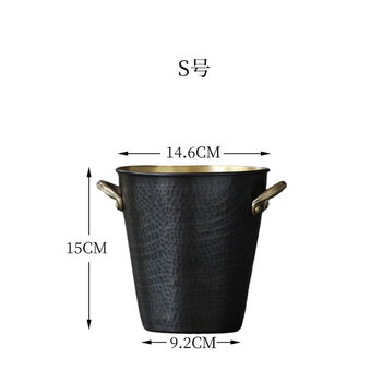 Sailotou high-looking light luxury red barrel beer barrel home cabinet decoration commercial ice bucket bar ice bucket copper ice bucket s point