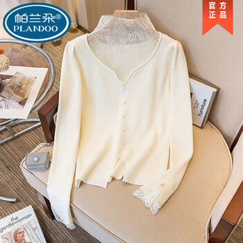 Palanduo xiaoxiangfeng lace stitching long-sleeved bottoming shirt for women 2025 autumn and winter new style fake two-piece slimming tops white high quality l 105-120 pounds