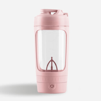 New electric mixing cup, fully automatic tritan, portable, removable and washable water cup, fitness protein powder shaker, pink tritan material 630ml