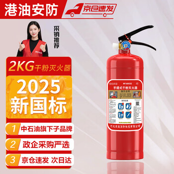 Hong kong petroleum security 2025 new national standard dry powder fire extinguisher 2kg vehicle-mounted household use national standard 90 powder national fire certification mf/abce2 beijing warehouse delivery