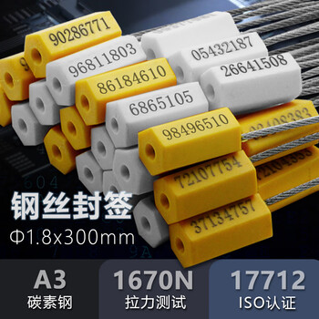 Junyue lead seal disposable steel wire seal logistics container seal with number ton barrel coal mine oil tanker anti-theft and anti-dismantling sealing buckle water and electricity meter pipe label cable tie tightening type 028c 10 blank samples/random color