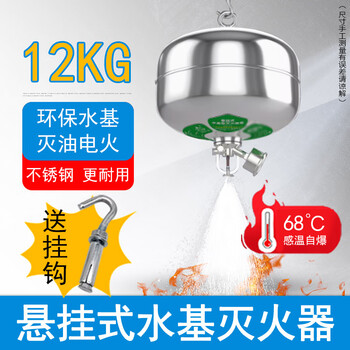 Suspended water-based fire extinguisher 4kg 6kg palace lantern foam type 68 automatic fire extinguishing device 8/ 12kg water-based suspended fire extinguisher stainless steel bottle 68 start