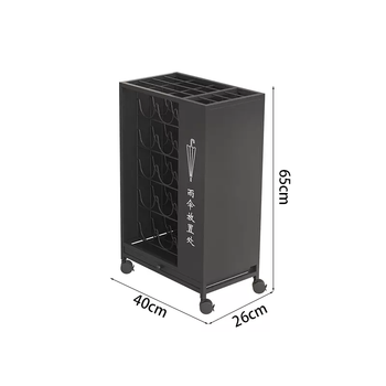 Yusenyi umbrella storage rack school classroom office building commercial display sales office light luxury large capacity umbrella bucket black small sealing plate can hold about 20 umbrellas