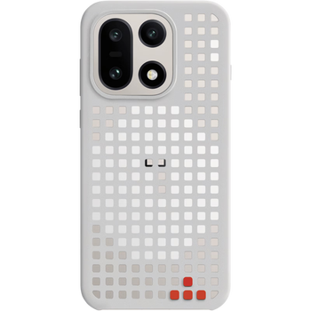 90% new oneplus 15 magnetic hole case with random clicks rock ridge gray hollow design ice-like heat dissipation personalized small square diy your exclusive mobile phone case suitable for oneplus 15 mobile phone